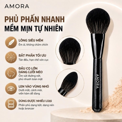 Cọ Phấn Phủ Lớn AMORA Powder Brush
