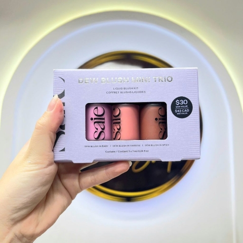 Set má hồng Saie Mini Dew Blush Trio Set phiên bản giới hạn 2025