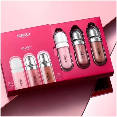 Set son bóng full size Kiko Milano Glossy Lip Set
