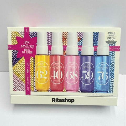 Set 5 chai xịt thơm cơ thể Sol De Janeiro phiên bản giới hạn 2025