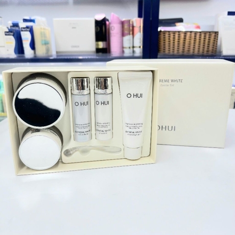 Set kem dưỡng trắng da mờ thâm nám tàn nhang Ohui Extreme White