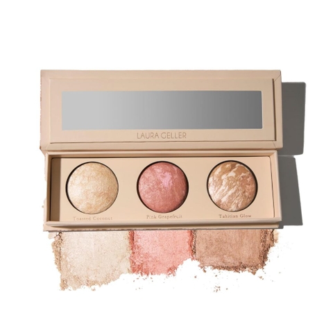 Bảng phấn bắt sáng má hồng tạo khối Laura Geller Baked Trio Palette