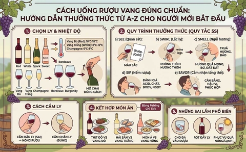 Cách Uống Rượu Vang Đúng Chuẩn
