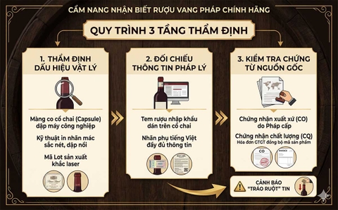 Cách nhận biết rượu vang Pháp chính hãng