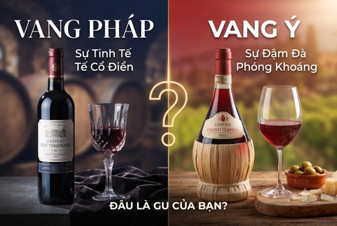 Rượu vang Pháp khác gì vang Ý