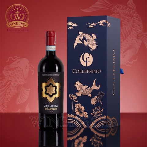 Hộp quà 1 chai rượu vang đỏ CF Collefrisio Viquadra (Vang Hoa Mai)