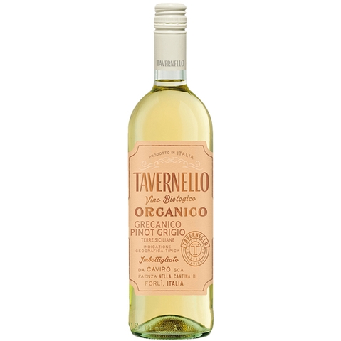 Rượu Vang Ý Tavernello Organico Grecanico Pinot Grigio Terre Siciliane