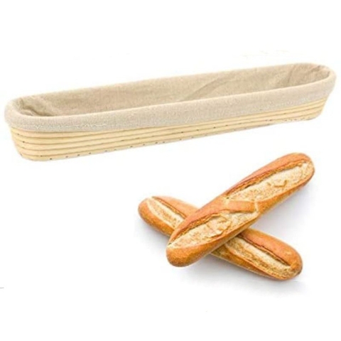 Baguette Cane Banneton with Cloth Liner