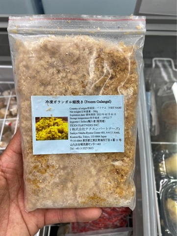 Riềng xay đông lạnh