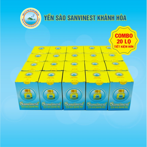 [Combo 20 lọ] Nước yến sào Sanvinest Khánh Hòa không đường dành cho người cao tuổi 70 ml - 206