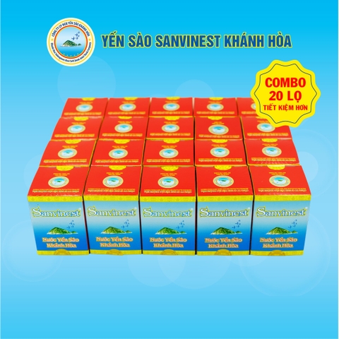 [Combo 20 lọ] Nước Yến sào Sanvinest Khánh Hòa Không đường lọ 70ml - 102