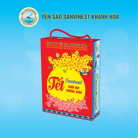 Xuân - Hộp 06 lon 190ml, 7.5% yến sào, có đường. Nước Yến sào Sanvinest Khánh Hòa - S121-H6X