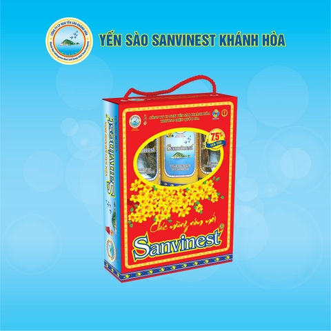 Xuân - Hộp 06 lon 190ml, 7.5% yến sào, có đường. Nước Yến sào Sanvinest Khánh Hòa - S121-H6X