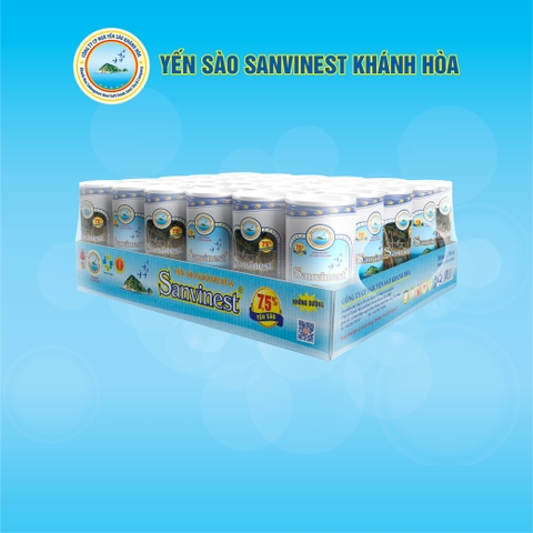 Khay 30 lon 190ml, 7.5% Yến sào, không đường. Nước Yến sào Khánh Hòa Sanvinest. S125-K30