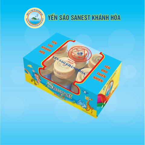 Nước Yến sào Khánh Hòa Sanest trẻ em hộp 6 lọ 62ml - 0161H6