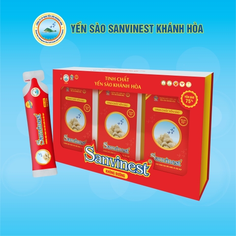 Tinh Chất Yến Sào Khánh Hòa Sanvinest Không Đường, Hộp Quà Tặng 30 Túi 25ml - Giải Pháp Dinh Dưỡng Từ Thiên Nhiên