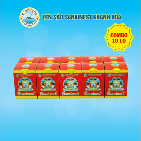 [Combo 10 lọ] Nước Yến sào Sanvinest Khánh Hòa lọ 70ml - 101