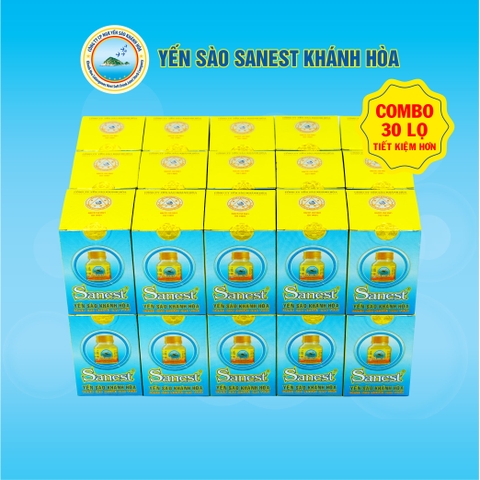 [Combo 30 lọ] Nước yến sào Khánh Hòa Sanest dành cho người cao tuổi 70 ml - 095