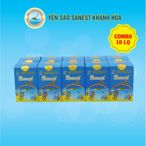 [Combo 10 lọ] Nước yến sào Khánh Hòa Sanest Kids lọ 62ml - 0161