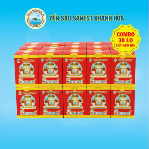 [Combo 30 lọ] Nước Yến sào Khánh Hòa Sanest lọ 70ml - 002