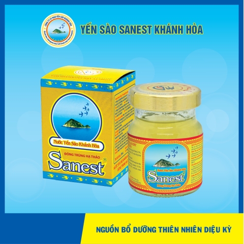 Nước Yến sào Khánh Hòa Sanest Đông trùng hạ thảo đóng lọ 70ml - 005H1