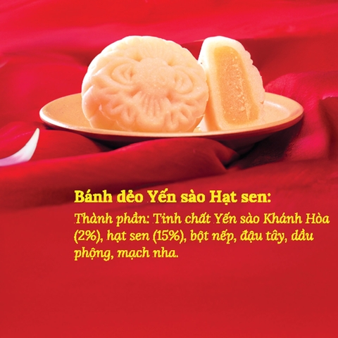 Hộp 01 Bánh Dẻo 120g - 200g. Bánh Trung Thu Yến Sào Khánh Hòa Sanest Mooncake 2025