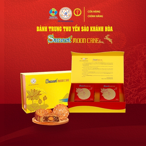 Bánh Trung Thu Yến sào Khánh Hòa - Hộp 02 Bánh Trung Thu [Bánh Nướng Nhân Thập Cẩm]