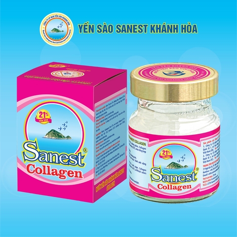 Nước Yến sào Khánh Hòa Sanest Collagen lọ 70ml, 21% yến sào. Hộp 1 lọ - S770