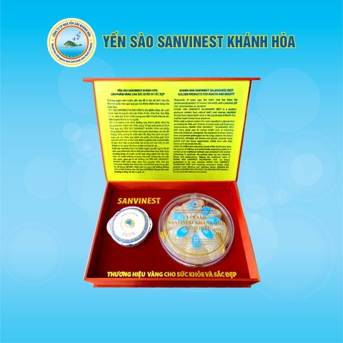 Hộp quà tặng Yến sào Sanvinest Khánh Hòa Chính hiệu. Tổ Yến sào Tinh chế 50g - Q650