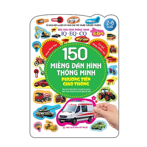 Bóc Dán Hình Thông Minh IQ-EQ-CQ 150 Miếng Dán Hình Thông Minh - Phương Tiện Giao Thông