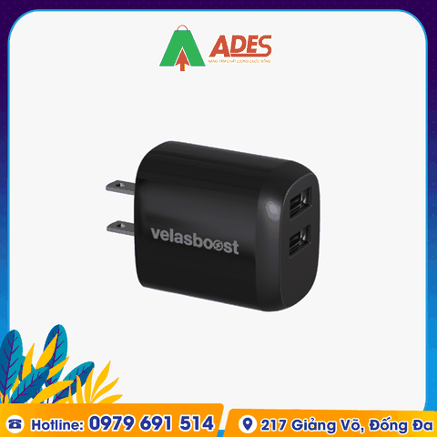 Sạc 2 cổng 12W Velasboost