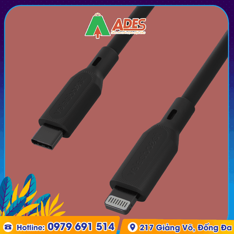 Dây Cáp Sạc Velasboost Type C to Lightning Soft Silicon SS1