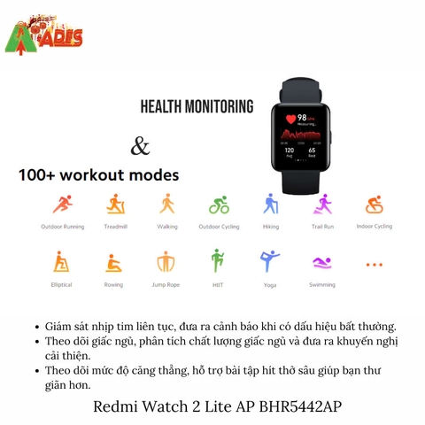 Redmi Watch 2 Lite AP – Trợ thủ hoàn hảo cho cuộc sống năng động