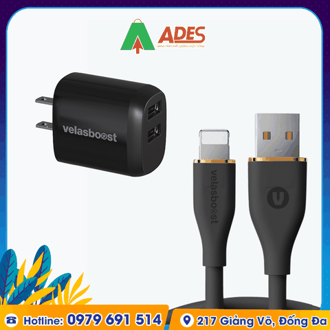 Sạc 2 cổng 12W Velasboost