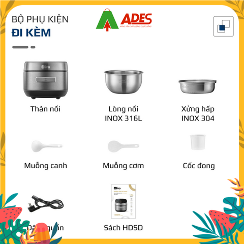 Nồi Cơm Điện Cao Tần OLIVO RC900IH Lòng Nồi INOX 316L Cao Cấp