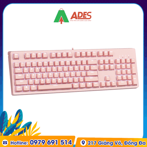 Bàn phím cơ Edra EK387L Pink Hồng