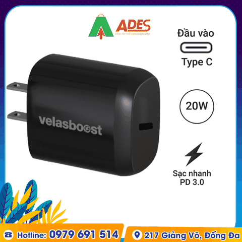 Củ Sạc nhanh Velasboost 20W-C