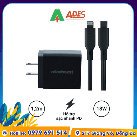 Sạc nhanh Velasboost 18W PD V1