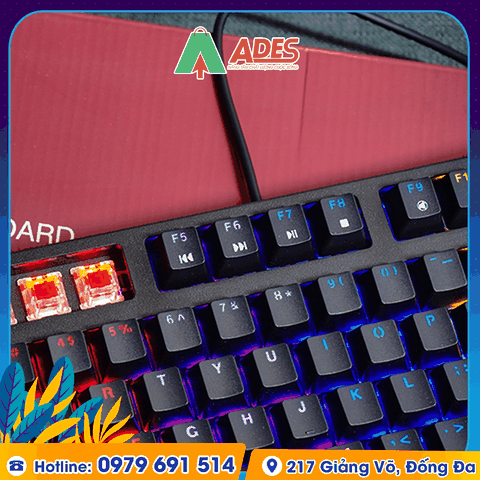 Bàn phím cơ Edra EK387L Rainbow Huano Switch