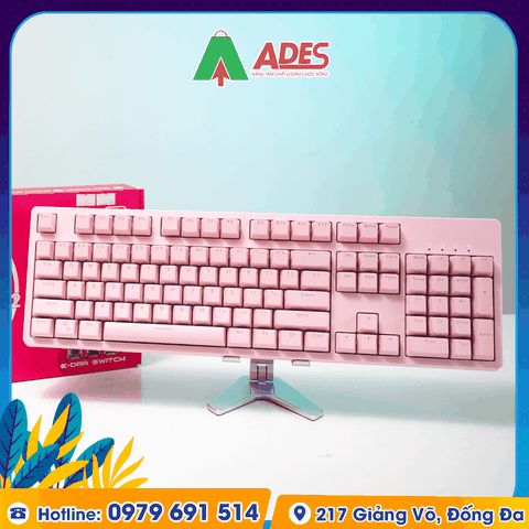 Bàn phím cơ Edra EK387L Pink Hồng