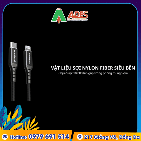 Dây Cáp sạc nhanh Velasboost C to Lightning GO 1