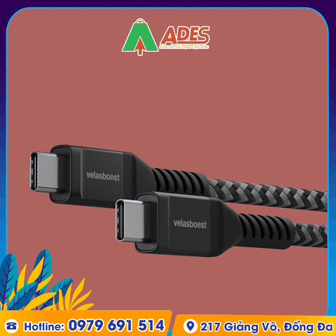 Dây Cáp sạc Velasboost C to C 60W Super Durable SC1