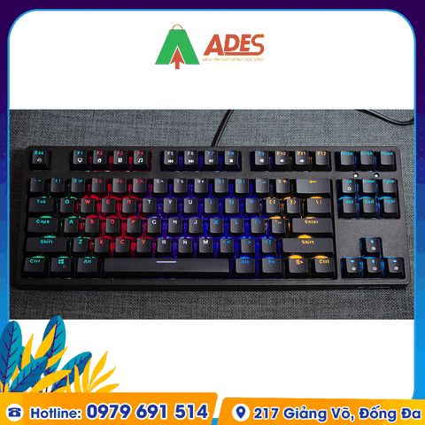 Bàn phím cơ Edra EK387L Rainbow Huano Switch