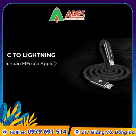 Dây Cáp sạc nhanh Velasboost C to Lightning GO 1