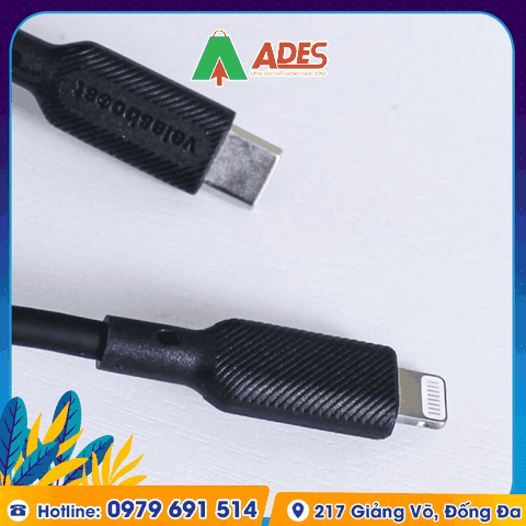 Dây Cáp Sạc Velasboost Type C to Lightning Soft Silicon SS1