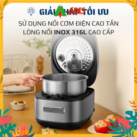 Nồi Cơm Điện Cao Tần OLIVO RC900IH Lòng Nồi INOX 316L Cao Cấp