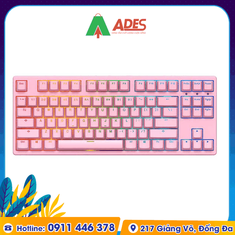 Bàn phím cơ AKKO 3087S-Pink RGB (Akko sw)