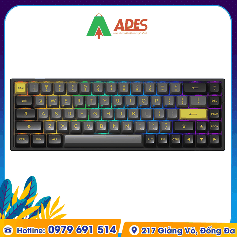 Bàn phím cơ AKKO 3068B Multi-modes Black Gold