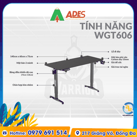 Bàn nâng hạ WARRIOR Paladin Series WGT606