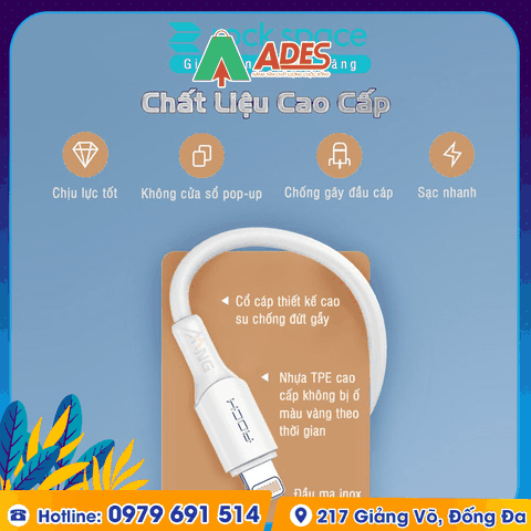 Dây cáp sạc nhanh PD 20W cho IPhone Rockspace Z18